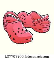 croc shoes cartoon . croc shoes cartoon .
