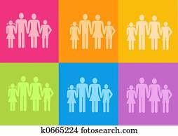 familie, ikon