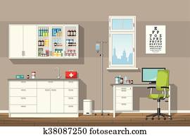 Illustration of a doctor office