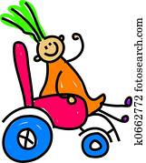 incapacitado, menina