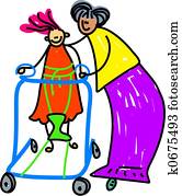 behinderten, mädchen