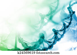 Digital illustration of dna Digital illustration of dna