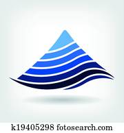 layering, montanha, vetorial, ícone