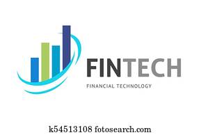 Modern logo concept design for fintech