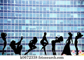 Woman silhouettes Woman silhouettes