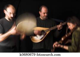 banda, juego, celta, música