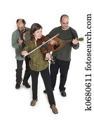 banda, juego, celta, música