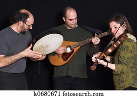 banda, juego, celta, música