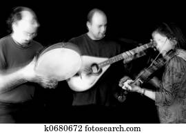 banda, juego, celta, música