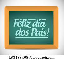 Happy fathers day in portuguese message sign Happy fathers day in portuguese message sign