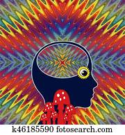 Woman with LSD Flashback Woman with LSD Flashback
