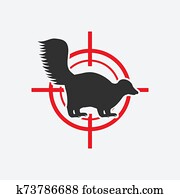 בואש, silhouette., בעל חיים, מגיפה, איקון, אדום, כוון