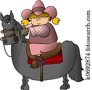 Cowgirl On A Horse Cowgirl On A Horse