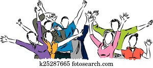happy people illustration