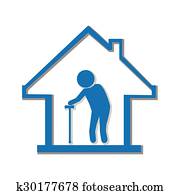 Nursing home symbol, illustration