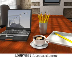 Office in the morning