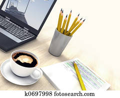 Office in the morning