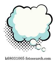 Pop art thinking bubble Pop art thinking bubble