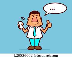 vendedor, caricatura