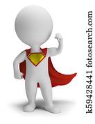 3d small people - superhero 3d small people - superhero