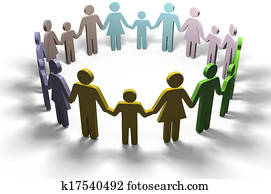 familia, social, gente, ensamblar, comunidad, juntos