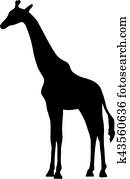 girafa, silueta