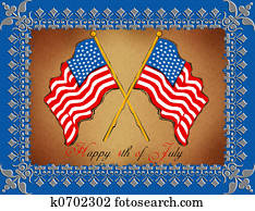 Greeting Card - 4th July Greeting Card - 4th July