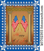 Greeting Card - 4th July Greeting Card - 4th July