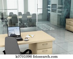 Office in the morning