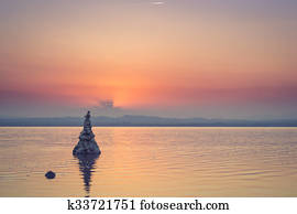 Salt lake landscape, Las salinas, Torrevieja