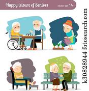 Seniors happy leisure Seniors happy leisure