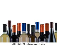 בקבוקים של יין