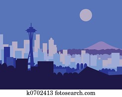 סיאטל, בלילה