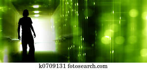 תקציר, נער, צללית