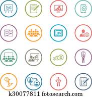 Business Coaching Icon Set. 