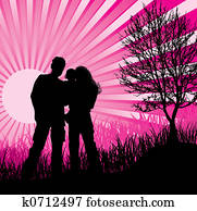 famille heureuse, vecteur