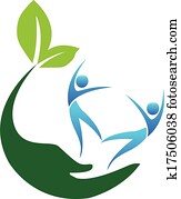 glücklich, gesund, leute, logo glücklich, gesund, leute, logo