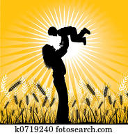 Happy family, vector Happy family, vector