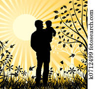Happy family, vector Happy family, vector