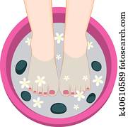 Pedicure Female Feet Spa Bowl Pedicure Female Feet Spa Bowl