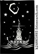 Viking Funeral at Night Viking Funeral at Night