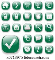 Web Icons Set-Green Web Icons Set-Green