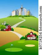 ישן, רפת, ו, בנין