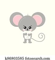 Cute mouse hold baby tooth in paws isolated on white bckground. Cute mouse hold baby tooth in paws isolated on white bckground.