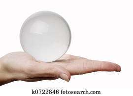 hand and crystal sphere