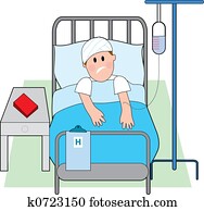 Man in Hospital Bed Man in Hospital Bed