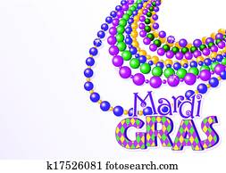 Mardi Gras beads background Mardi Gras beads background
