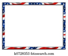 Thin Patriotic Border Frame Thin Patriotic Border Frame
