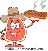 קאובוי, סטייק, ציור היתולי, אופי