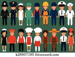 직원, 직업, 사람, 만화